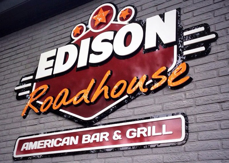 Gevelreclame Edison Roadhouse Nedlite Apeldoorn
